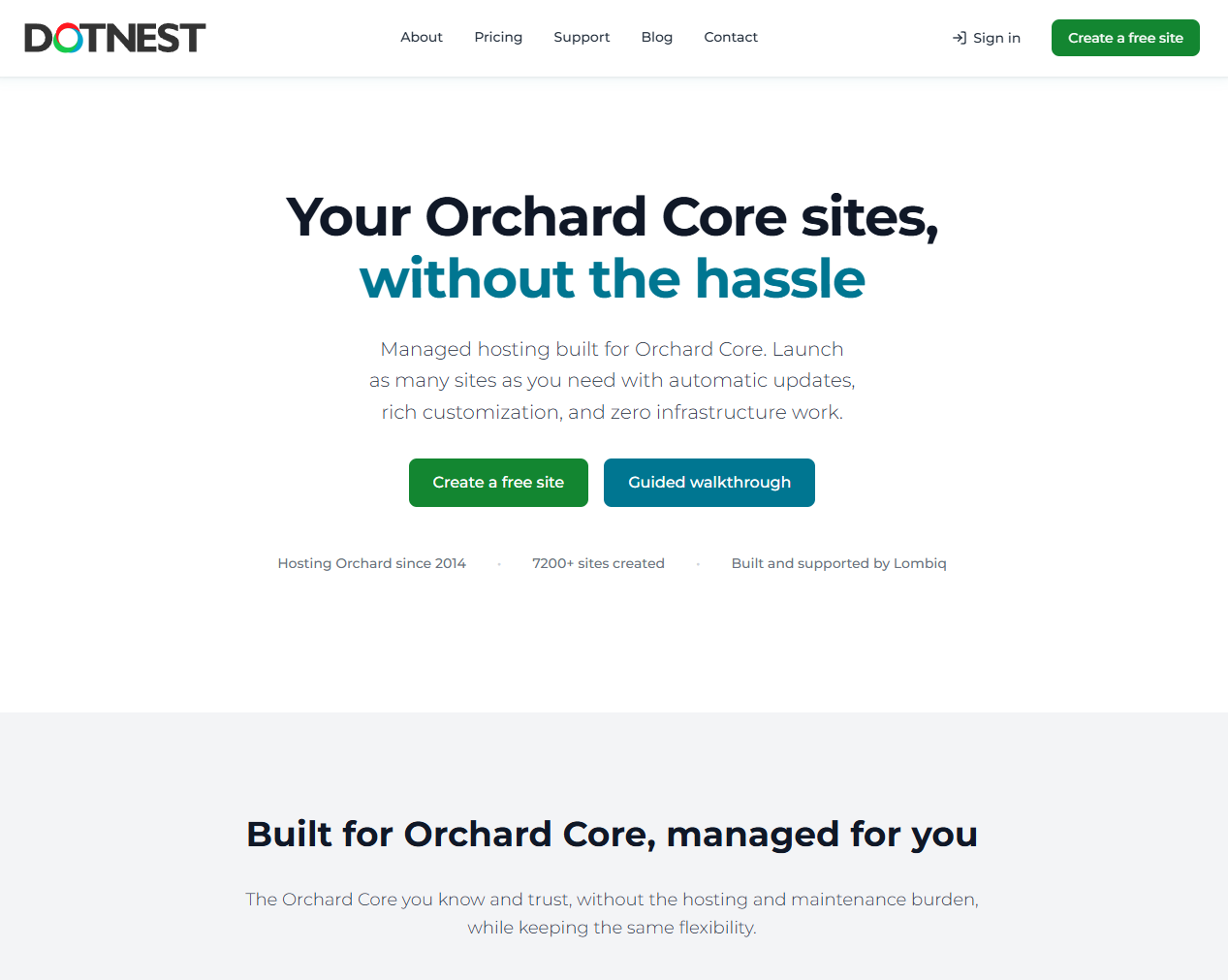 A screenshot of the dotnest.com homepage.
